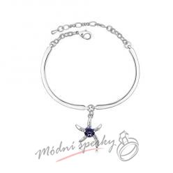 Náramek s krystaly Swarovski Elements Star tanzanite