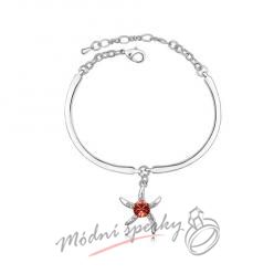 Náramek s krystaly Swarovski Elements Star red