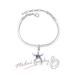 Náramek s krystaly Swarovski Elements Star light purple 