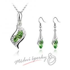 Elegance green set – s krystaly SWAROVSKI ELEMENTS