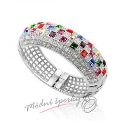 Náramek s krystaly Swarovski Elements giant multicolor