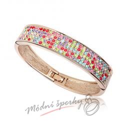 Náramek s krystaly Swarovski Elements gold strong - multicolor