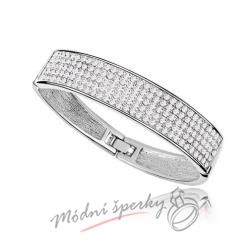 Náramek s krystaly Swarovski Elements Strong - white