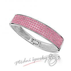 Náramek s krystaly Swarovski Elements Strong - rose