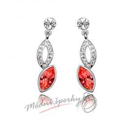 Náušnice diamond red s krystaly SWAROVSKI ELEMENTS