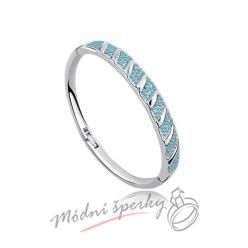 Náramek s krystaly Swarovski Elements stripes blue