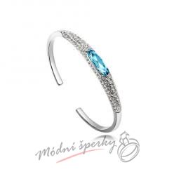 Náramek s krystaly Swarovski Elements Sparkling aquamarine