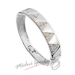 Náramek s krystaly Swarovski Elements Triangle - multicolor