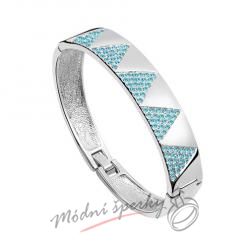 Náramek s krystaly Swarovski Elements Triangle -blue 