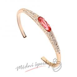 Náramek s krystaly Swarovski Elements Spargling - red - gold