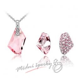 Set pink stones SWAROVSKI ELEMENTS