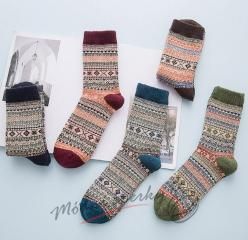 Bavlněné zimní ponožky